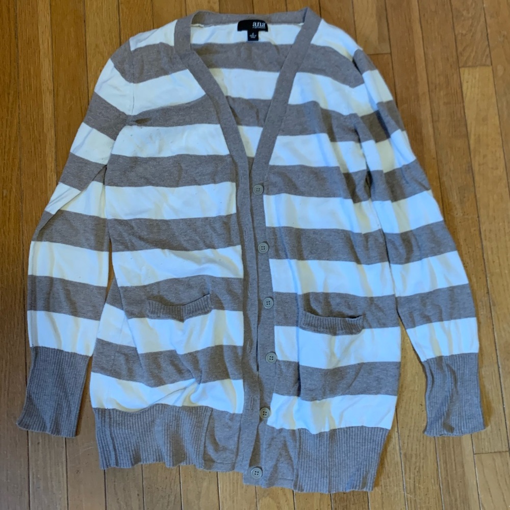 Long striped cardigan
